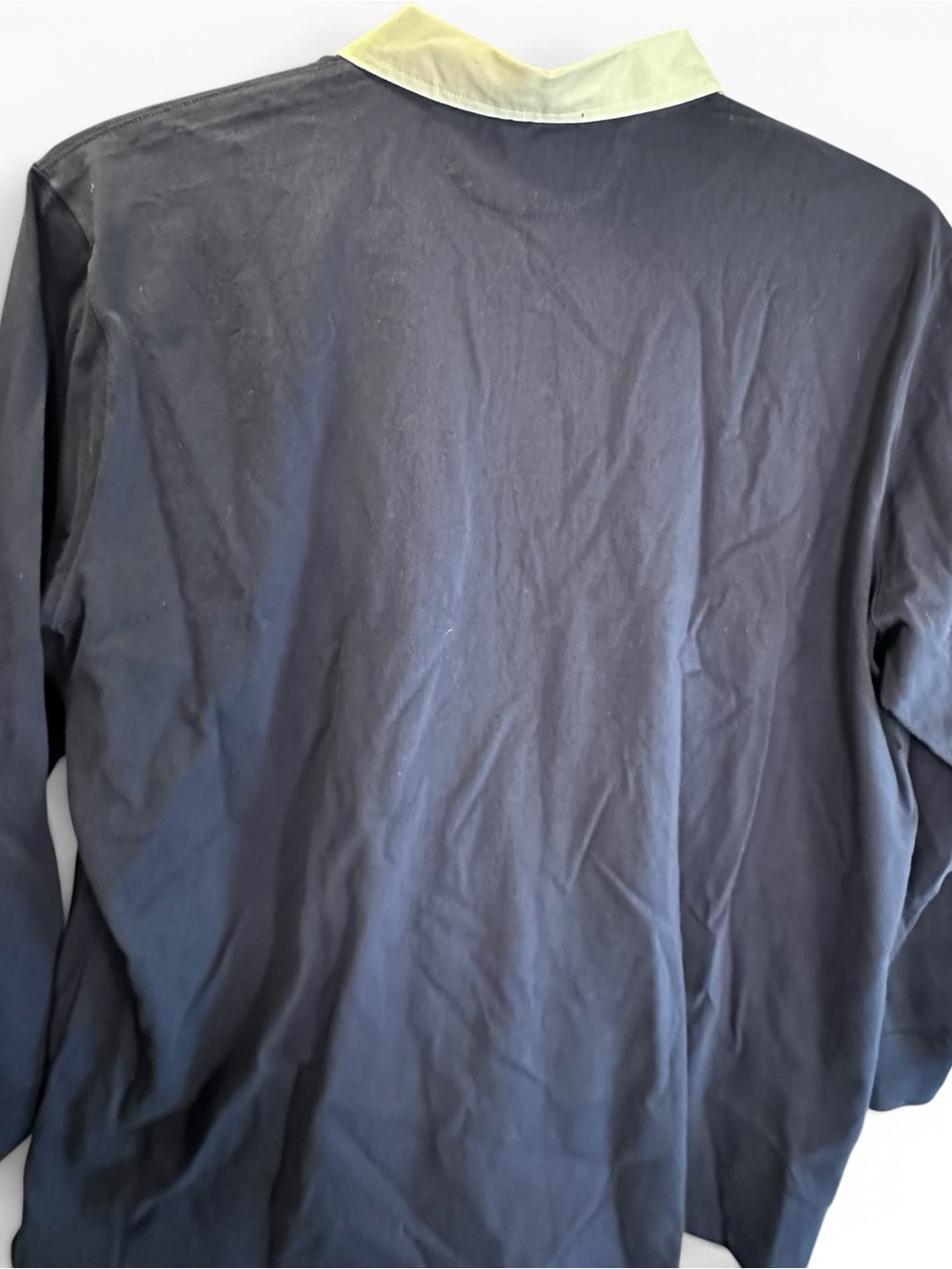 NWTRalph Lauren Iconic Rugby Men’s Shirt Navy Long Sleeve Polo W/ White Collar - Picture 3 of 9